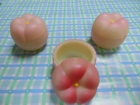 洋菓子フルーツ容器 桃の花カップ