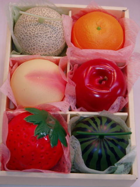 洋菓子フルーツ容器 すいか・いちご・白桃・りんご・メロン・ミカン フルーツカップ サンプル